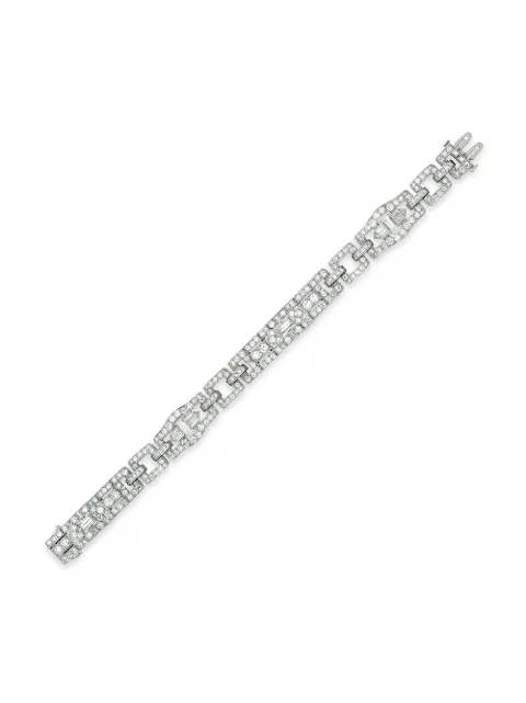 Cartier 1911 - 1940 pre-owned platinum Art Deco diamond bracelet Silver 1151190