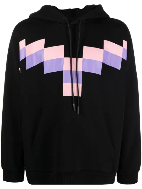 COUNTY OF MILAN Pixel Wings hoodie Black CMBB040R21FLE0011030