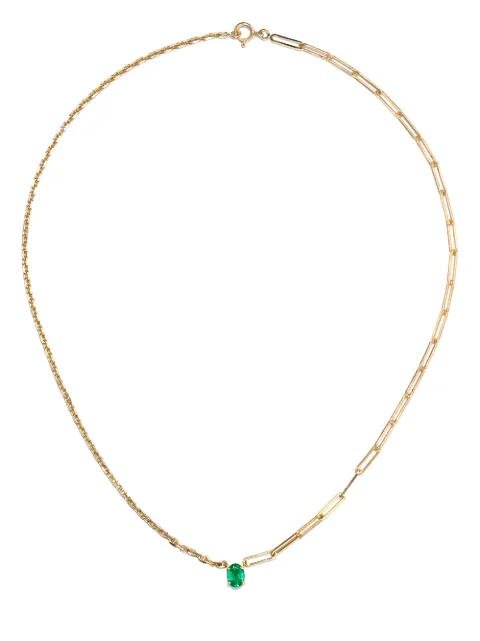Yvonne Léon 18kt yellow gold emerald necklace Gold COLLSOLITGMEMEOJ