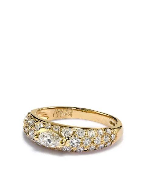 Jacquie Aiche 14kt gold marquise cut diamond ring Gold 20090210