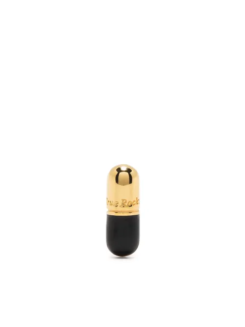 True Rocks single pill stud earring Gold GOLDBLACKPILLSTUDEARRINGSINGLEWOMEN
