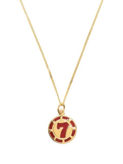 True Rocks Vegas 7 poker chip pendant necklace Gold VEGAS7POKERCHIPNECKLACEWOMEN