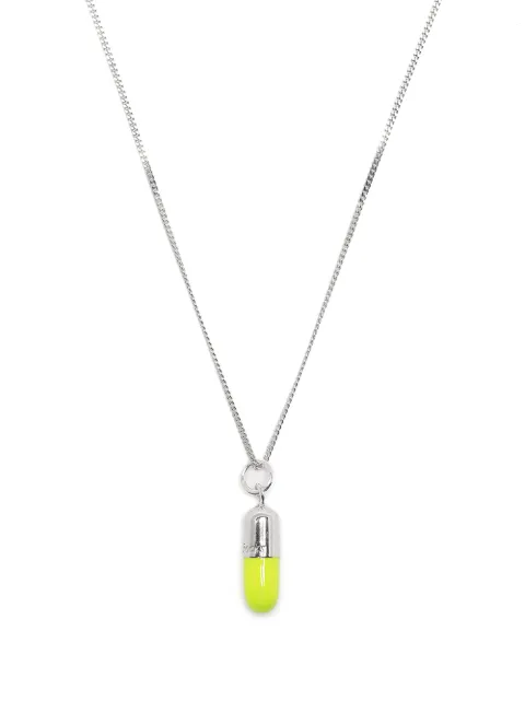 True Rocks silver mini pill pendant necklace Silver NEONGREENSILVERMINIPILLNECKLACEWOMEN