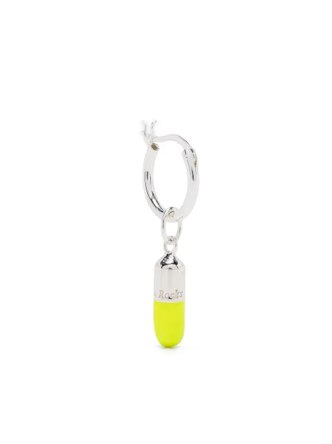 True Rocks mini pill hoop earring Silver NEONGREENSILVERMINIPILLHOOPEARRINGWOMEN