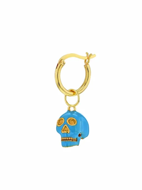 True Rocks skull hoop earring Gold NEWTURQUOISEGOLDSKULLHOOPEARRINGWOMEN