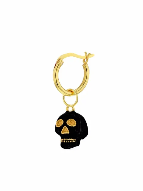True Rocks skull hoop earring Black NEWBLACKGOLDSKULLHOOPEARRINGWOMEN