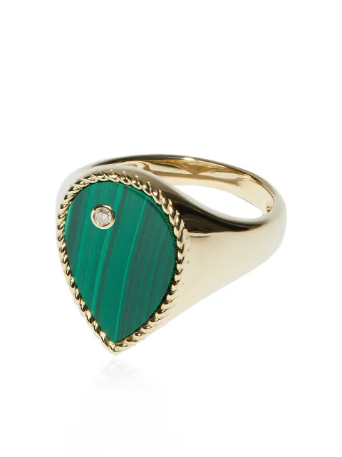 Yvonne Léon 9kt yellow gold malachite ring Gold CHEVAPOIRMALAOJ