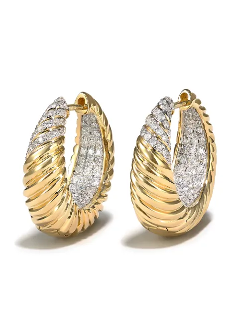 Yvonne Léon 18K yellow gold hoop earrings Gold PCREOLEGODRDIAOJ