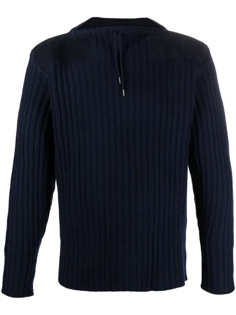 N.Peal drawstring-neck ribbed sweater Blue NPG007526
