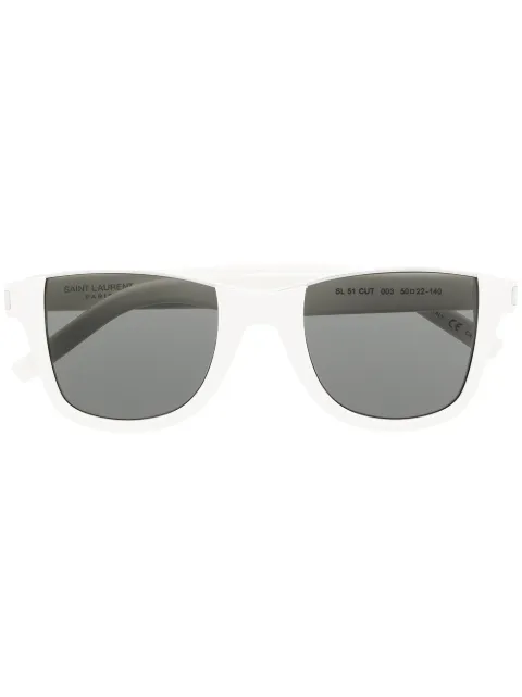 Saint Laurent Eyewear Cut-Away square-frame sunglasses White SL51CUT