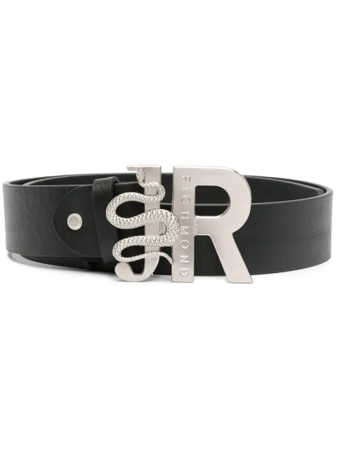 John Richmond embellished-buckle leather belt Black RWA20513CI