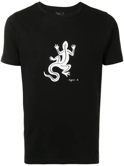 agnès b. logo-print cotton T-shirt Black EA65SF64