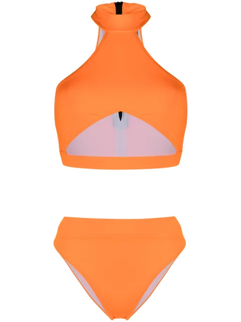 Noire Swimwear Bahamas cut-out two-piece bikini Orange NSW167