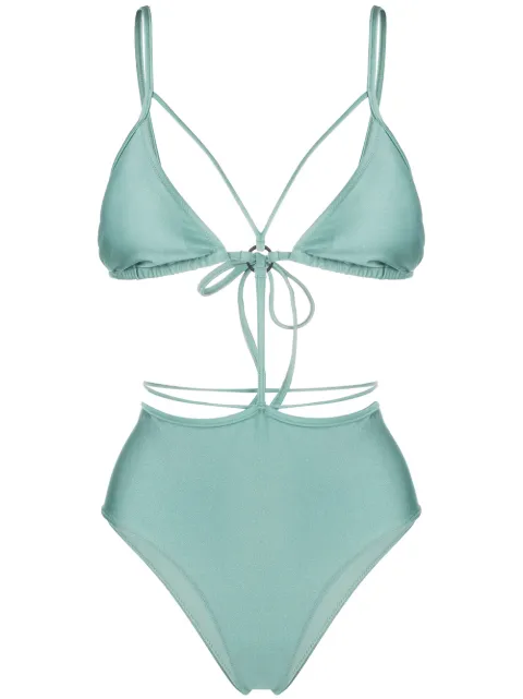 Noire Swimwear Temptation monokini Green NSW70