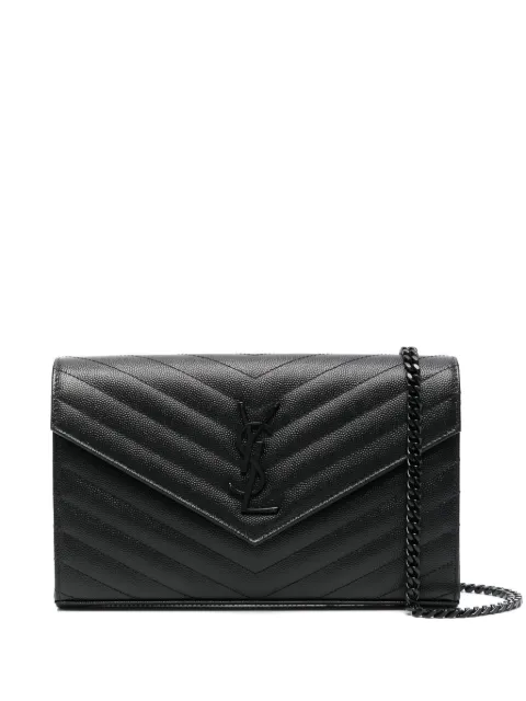 Saint Laurent Classic Cassandre chain wallet Black 377828BOW08