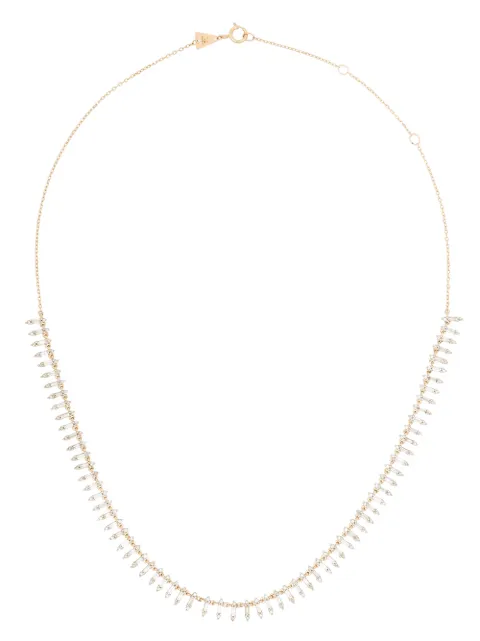Adina Reyter 14CT YG STACK BAGUETTE HALF RIVIERA CHAIN NECKLACE Gold N1373BHRIVY14