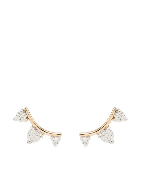 Adina Reyter 3 diamond Amigos curve posts Gold E538TDCAY14
