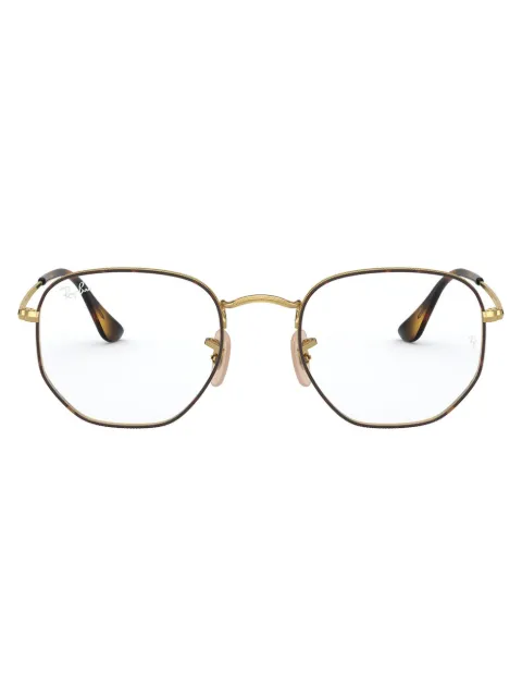 Ray-Ban hexagonal-frame glasses Brown RB6448