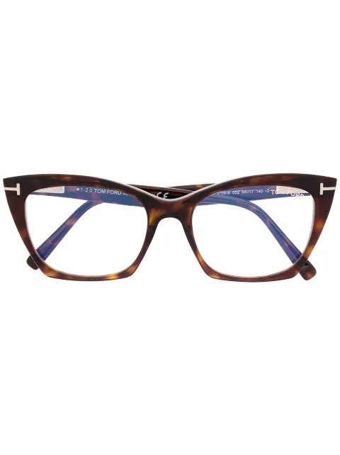 TOM FORD Eyewear cat-eye frame glasses Brown FT5709B