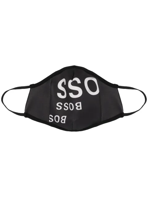 BOSS logo print face mask Black 50453517