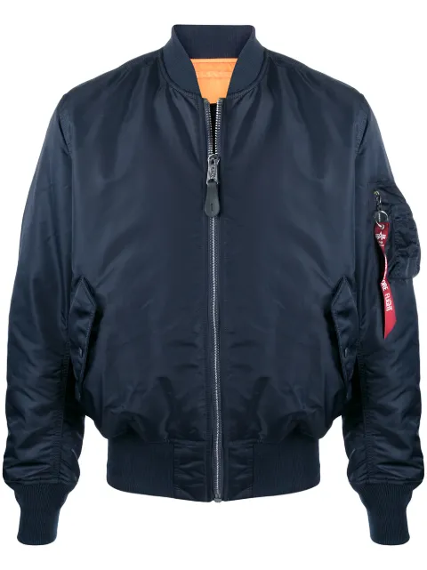 Alpha Industries MA-1 Heritage zip-up bomber jacket Blue 100101