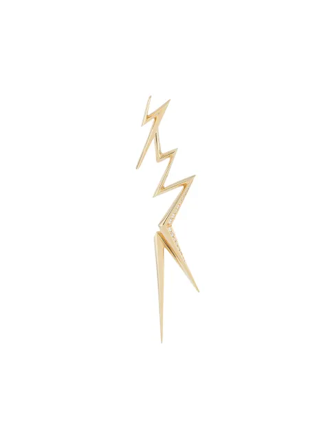 LE STER 18kt yellow gold diamond Thunderflash left earring Gold THUNDERFLASHJACKETANDSTUDSLEFTEAR