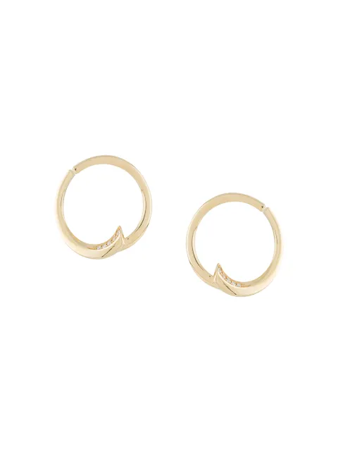 LE STER 18kt yellow gold diamond Pin Wheel hoop earrings Gold PINWHEELHOOPEARRINGPAIR