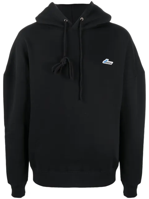 We11done dropped shoulder hoodie Black WDTP320707UBK
