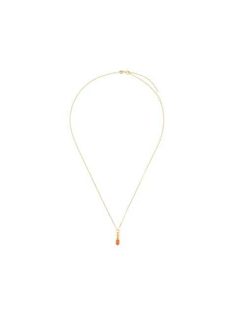 True Rocks mini pill pendant necklace Gold ORANGEGOLDMINIPILLNECKLACE