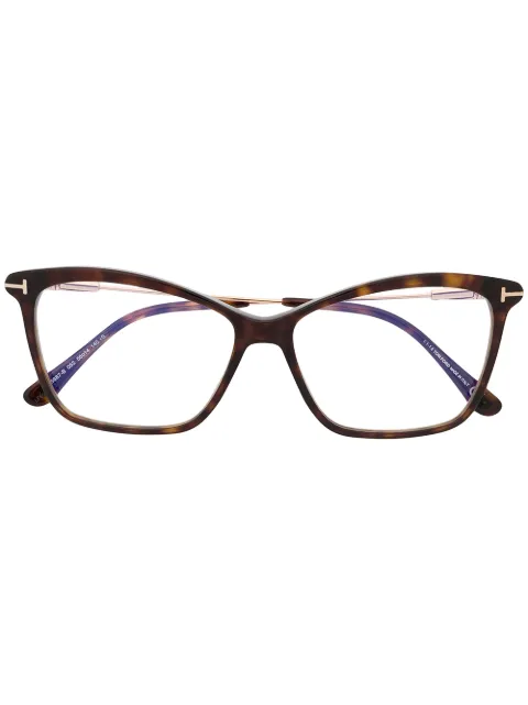 TOM FORD Eyewear cat-eye frame glasses Brown FT5687B
