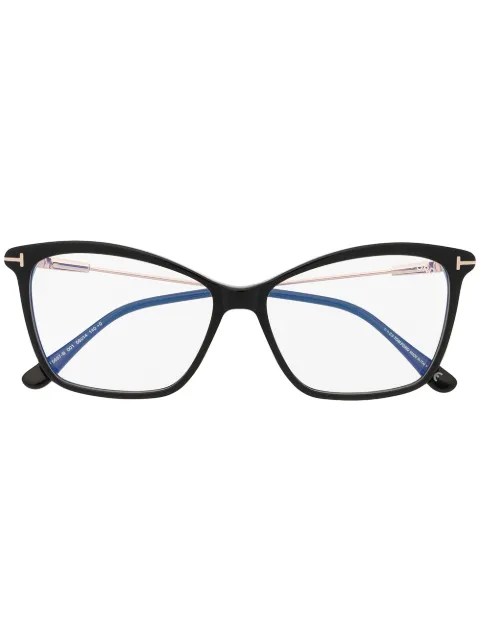 TOM FORD Eyewear cat-eye frame glasses Black FT5687B