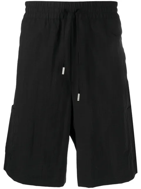 Heron Preston logo-patch track shorts Black HMCB003R21FAB0011000