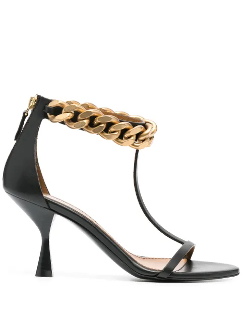 Stella McCartney chain-link strappy sandals Black 800319W1DX0
