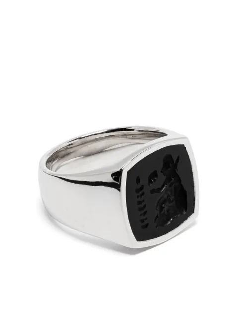 Tom Wood Athena onyx-embellished ring Metallic R75WKABOM01S925