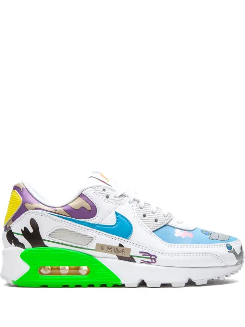Nike x Ruohan Wang Flyleather Air Max 90 QS sneakers White CZ3992
