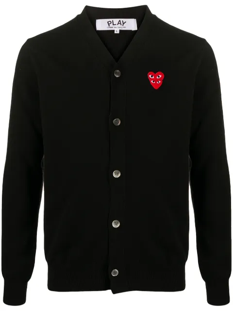 Comme Des Garçons Play heart logo button-down cardigan Black P1N076