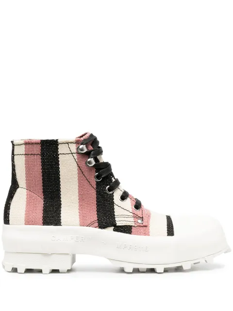 CamperLab Traktori striped ankle boots Neutrals K400553001