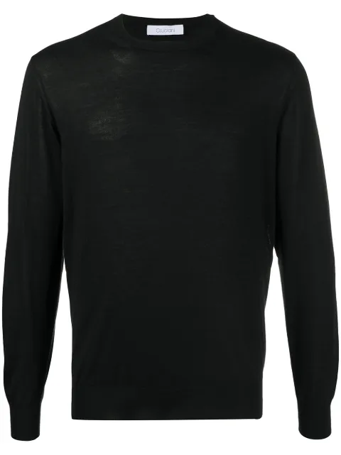 Cruciani crew neck knit jumper Black CU487BG02F