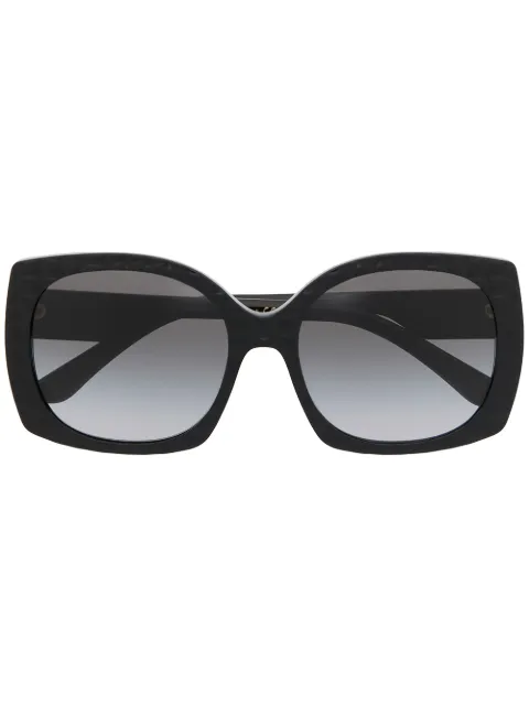 Dolce & Gabbana Eyewear crocodile-effect DG sunglasses Black DG4385