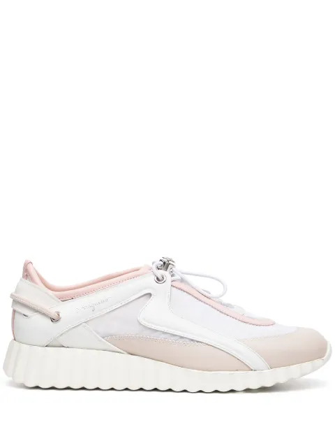 Ferragamo Pixie panelled low-top sneakers Pink 744273