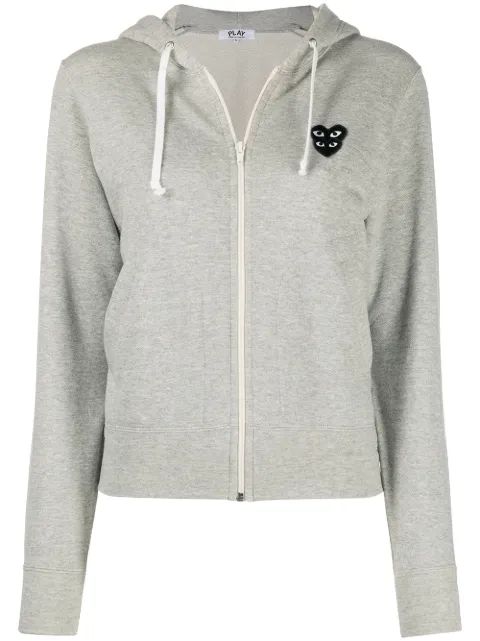Comme Des Garçons Play overlapping heart hoodie Grey P1T301