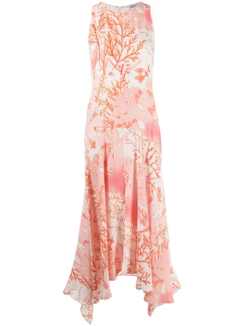 Stella McCartney tropical print sleeveless dress Orange 603153SRA59