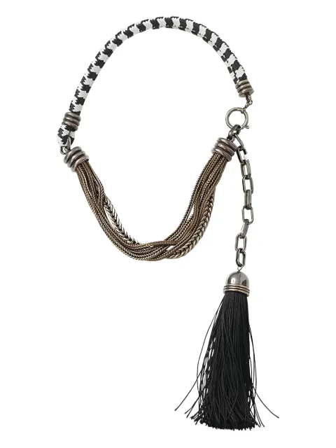 Lanvin Vita Short tassel necklace Silver AWCJHA1HDARK