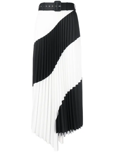 Off-White Spiral pleated midi skirt White OWCC115R21FAB0011001