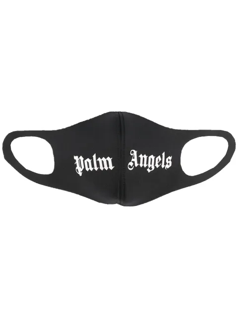 Palm Angels logo print face mask Black PMRG005R21FAB0011001