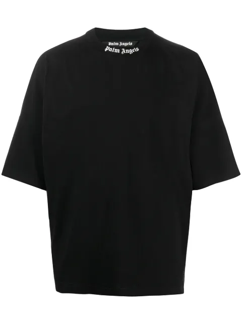 Palm Angels logo-print cotton T-shirt Black PMAA002C99JER001