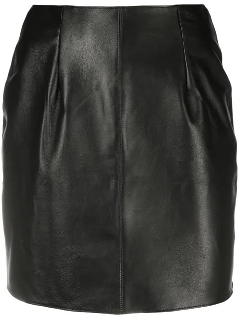 Something Wicked Mia leather mini skirt Black MIALEATHERSKIRT