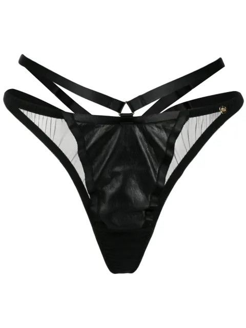 Something Wicked Mia semi-sheer thong Black MIATHONG
