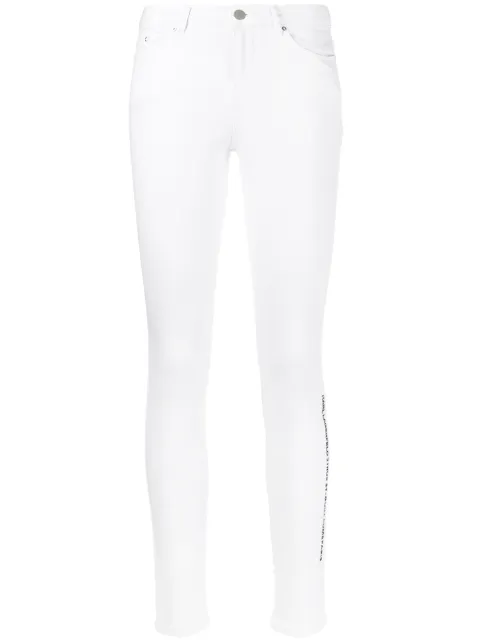 Karl Lagerfeld logo-print skinny jeans White 211W1103