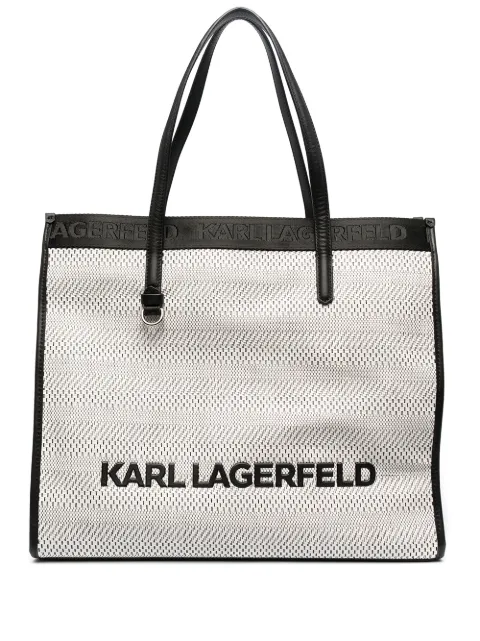Karl Lagerfeld K/Skuare leather tote bag White 211W3022998